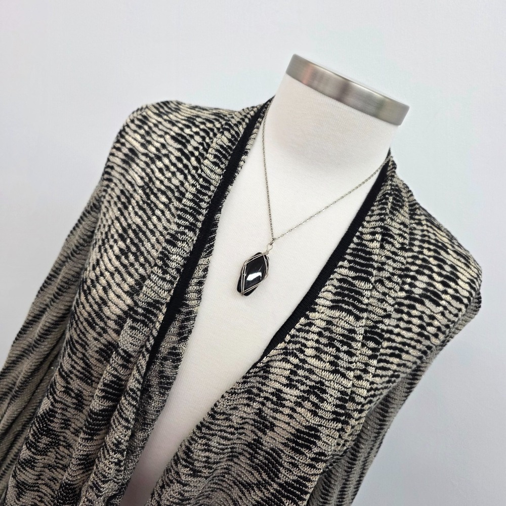 Cache Metallic Animal Print Cardigan Womens XS Dressy Open Front Evening Layer - Picture 8 of 13